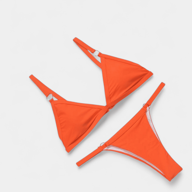 Gleame.-Gleame Bikini - Triangel bikini met ringdetails voor een zomerse strandlook