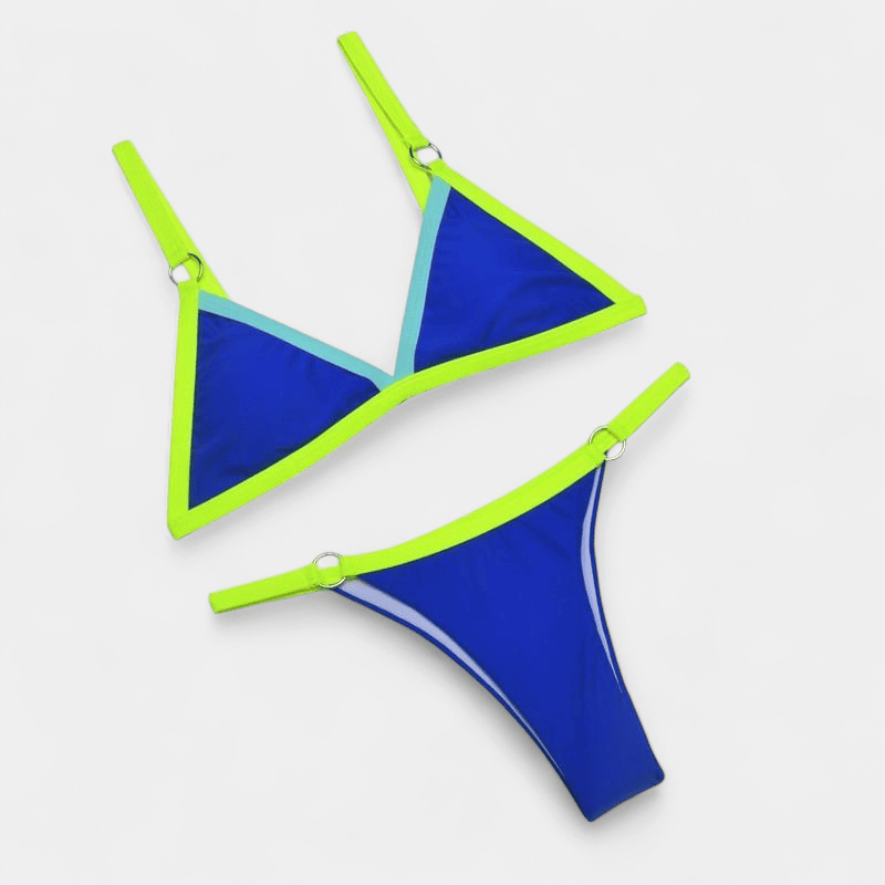 Gleame.-Gleame Bikini - Triangel bikini met ringdetails voor een zomerse strandlook