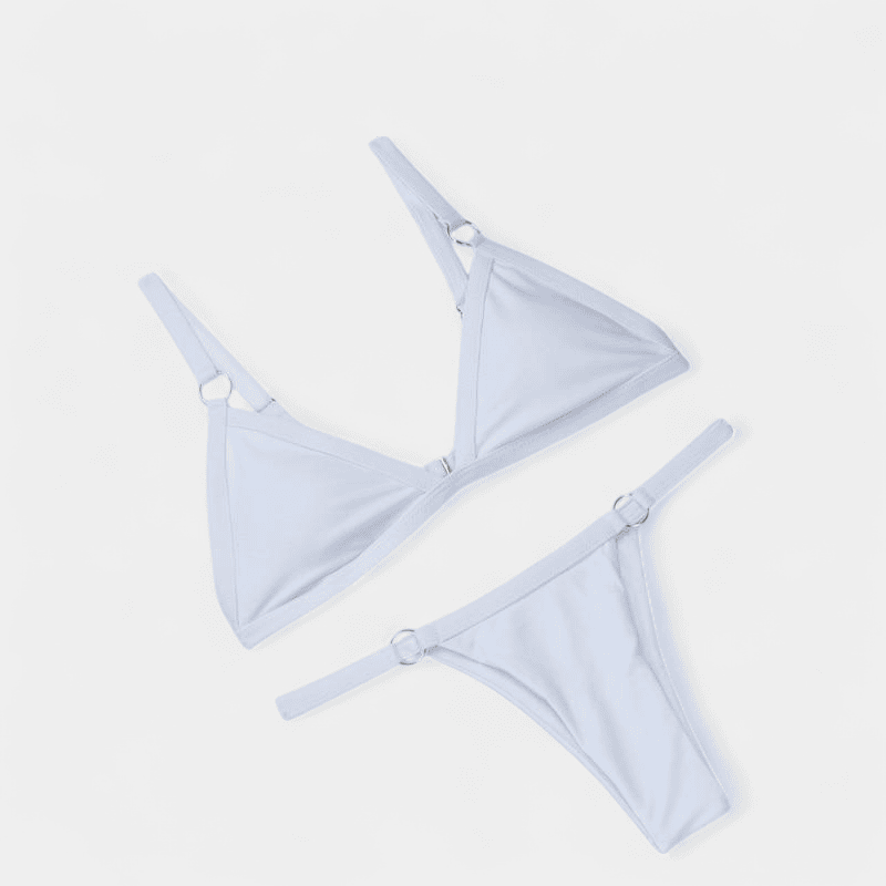 Gleame.-Gleame Bikini - Triangel bikini met ringdetails voor een zomerse strandlook