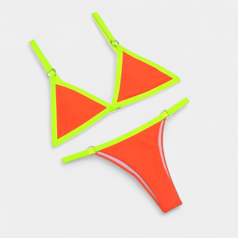 Gleame.-Gleame Bikini - Triangel bikini met ringdetails voor een zomerse strandlook