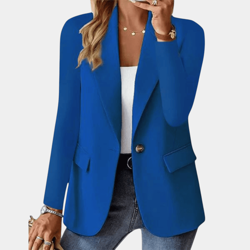 Gleame.-Gleame Blazer - Lange mouwen blazer met V-hals en zakken, polyester fiber