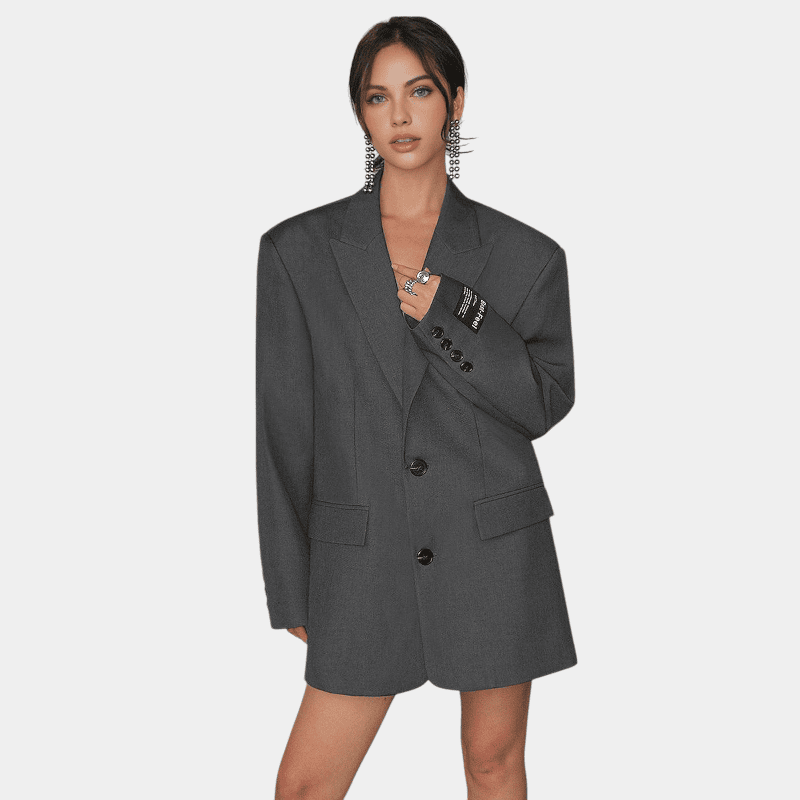 Gleame.-Gleame Blazer - Oversized dames blazer met klassieke knopen en casual stijl