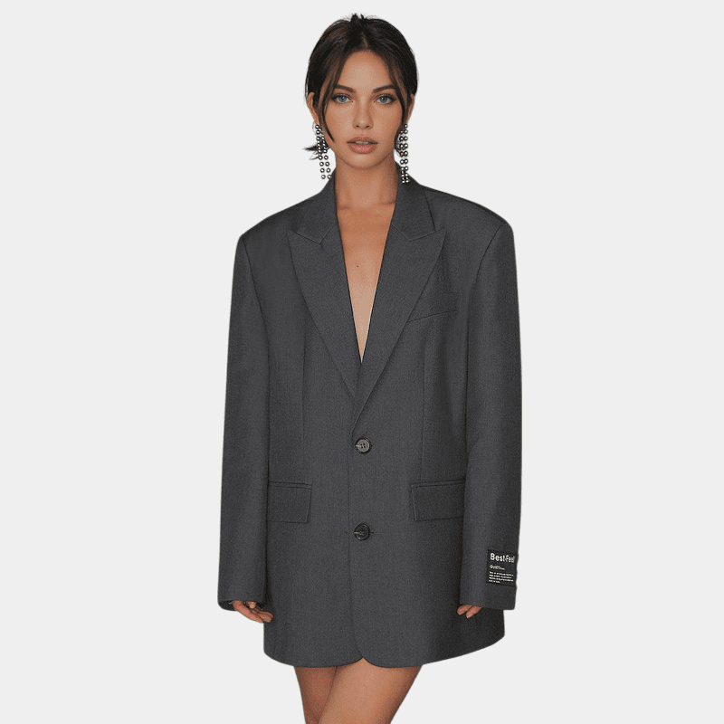 Gleame.-Gleame Blazer - Oversized dames blazer met klassieke knopen en casual stijl
