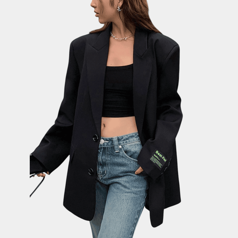 Gleame.-Gleame Blazer - Oversized dames blazer met klassieke knopen en casual stijl