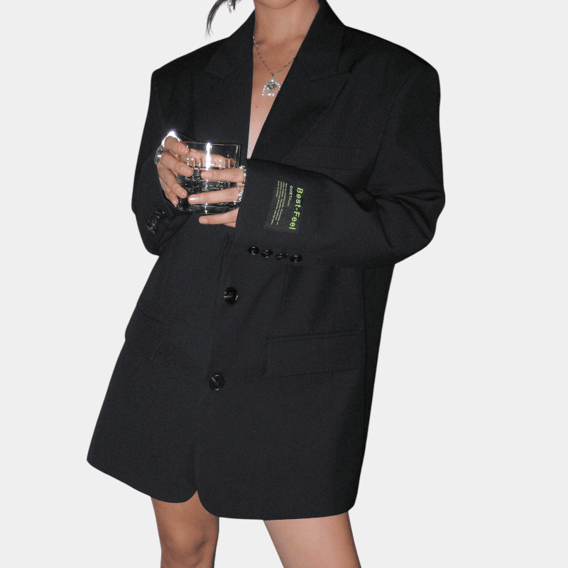 Gleame.-Gleame Blazer - Oversized dames blazer met klassieke knopen en casual stijl