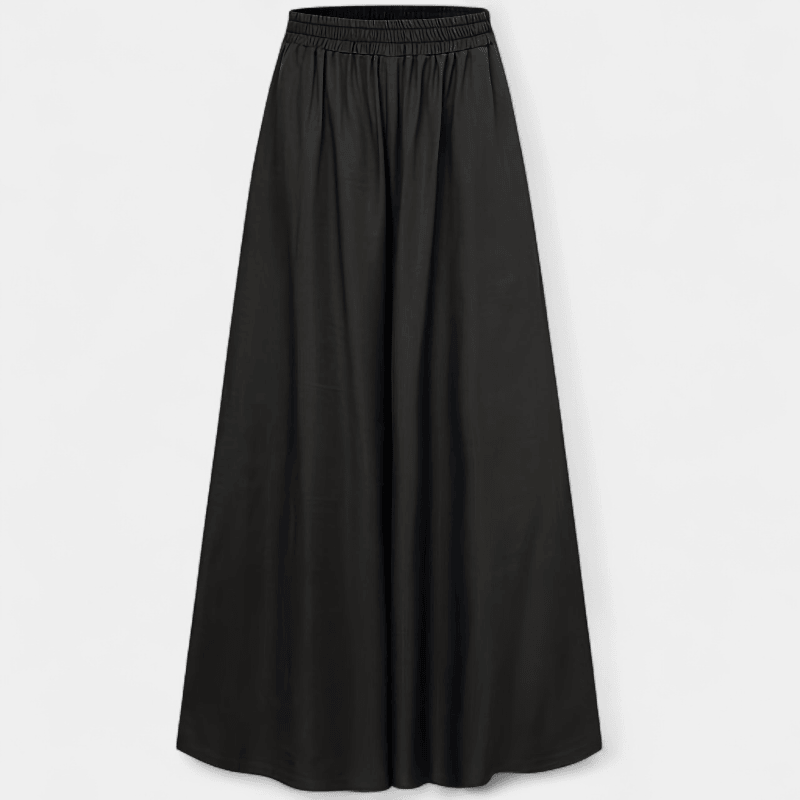 Gleame.-Gleame Broek - Plus size wijde pijpen met hoge elastische taille, relaxte pasvorm