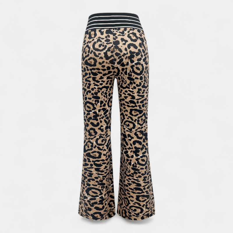 Gleame.-Gleame Broek - Wijde pijpen met hoge taille, casual en losvallend voor lente en zomer