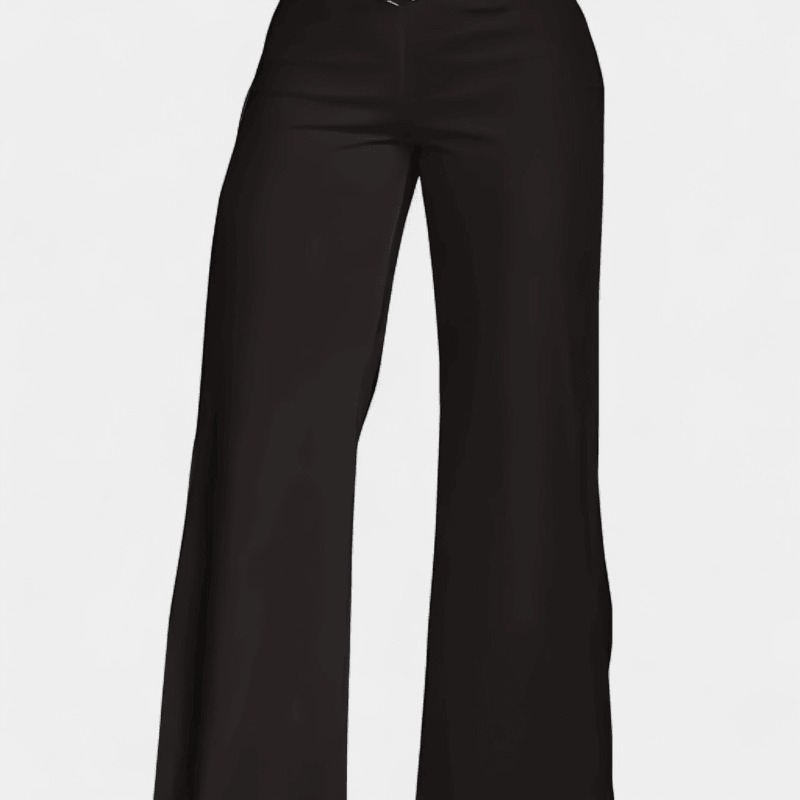 Gleame.-Gleame Broek - Wijde pijpen met hoge taille, casual en losvallend voor lente en zomer