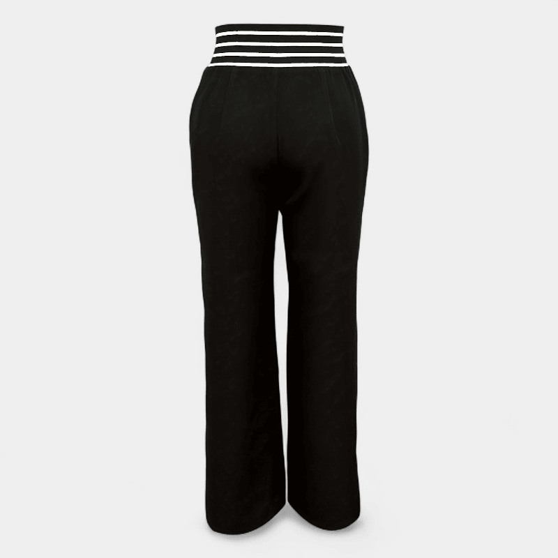 Gleame.-Gleame Broek - Wijde pijpen met hoge taille, casual en losvallend voor lente en zomer