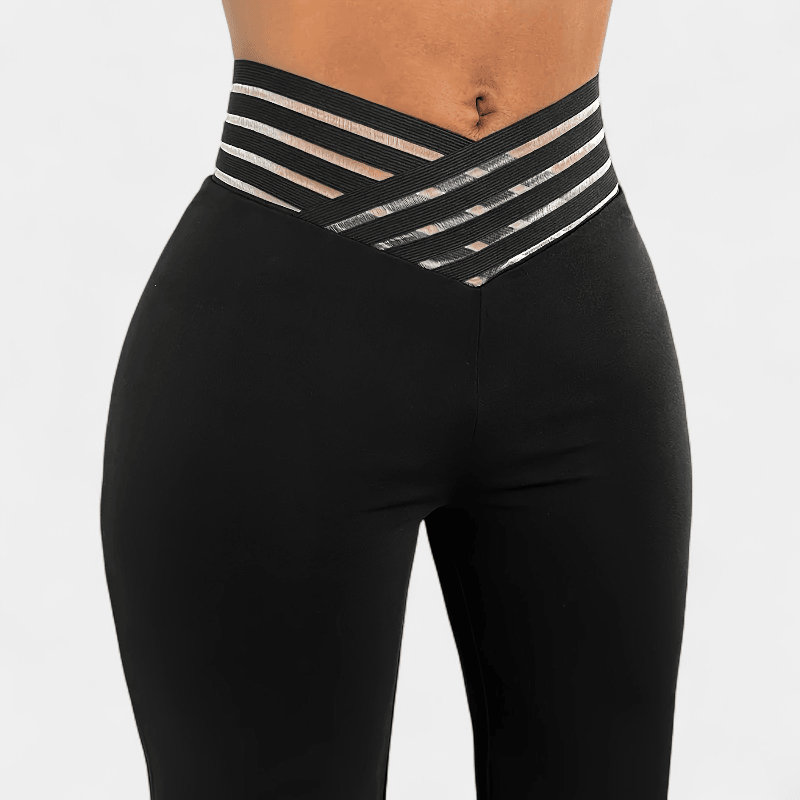 Gleame.-Gleame Broek - Wijde pijpen met hoge taille, casual en losvallend voor lente en zomer