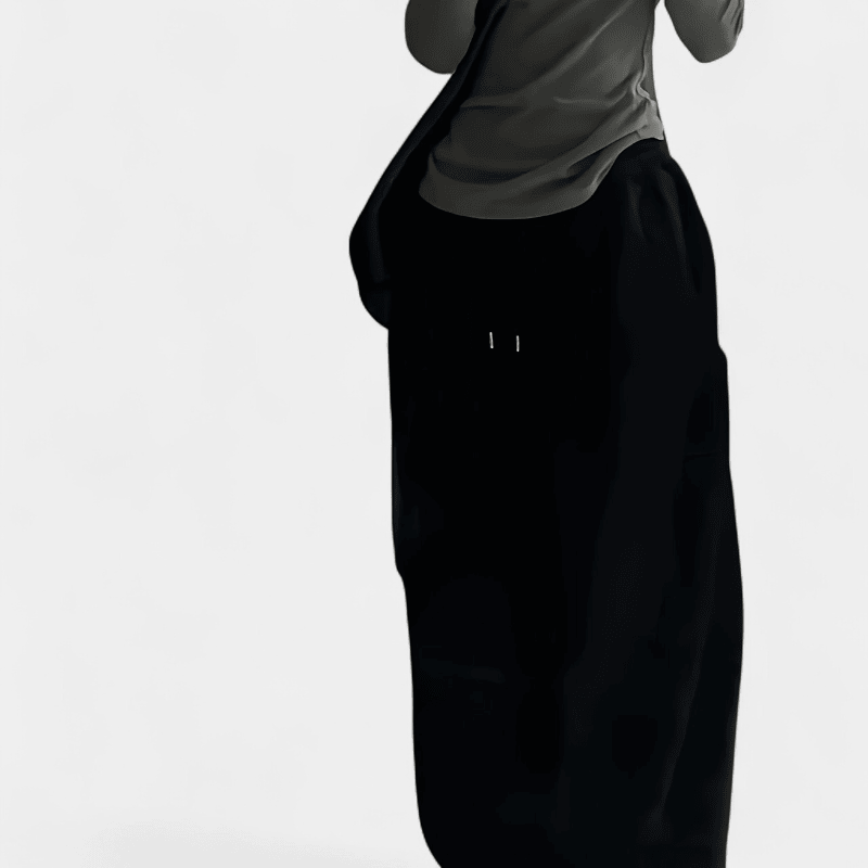 Gleame.-Gleame Broek - Dames high-waisted wijde sweatpants met elastische taille en losse pasvorm