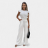 Gleame.-Gleame Jumpsuit - Elegante jumpsuit met ceintuur en volantmouwen