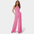 Gleame.-Gleame Jumpsuit - Mouwloze jumpsuit met wijde pijpen en diepe V-hals