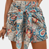 Gleame.-Gleame Short - Dames high-waisted korte broek met paisley print