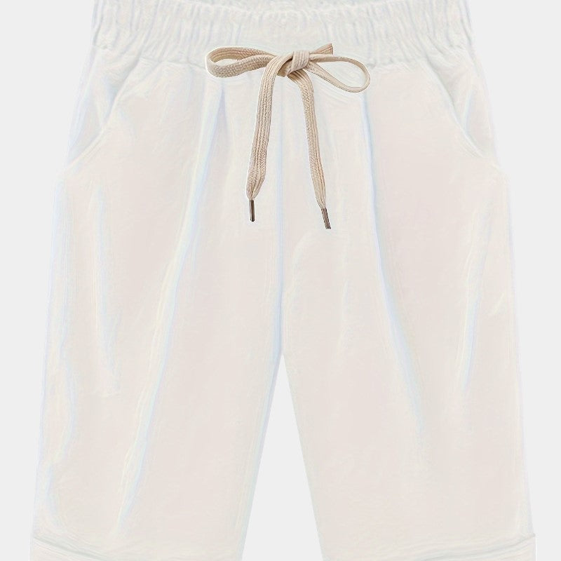Gleame.-Gleame Short - Dames losse broek met ceintuur en zakken