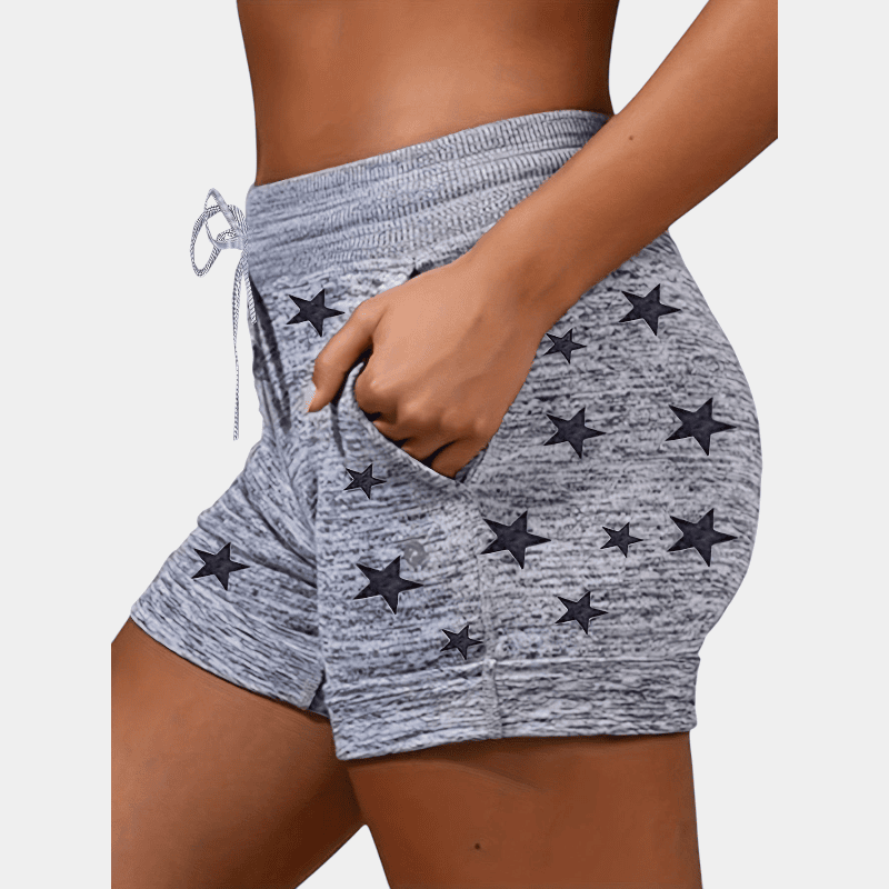 Gleame.-Gleame Short - Dames plus size high-waisted yoga short met ceintuur en zakken