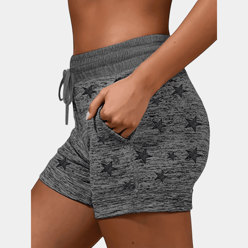 Gleame.-Gleame Short - Dames plus size high-waisted yoga short met ceintuur en zakken