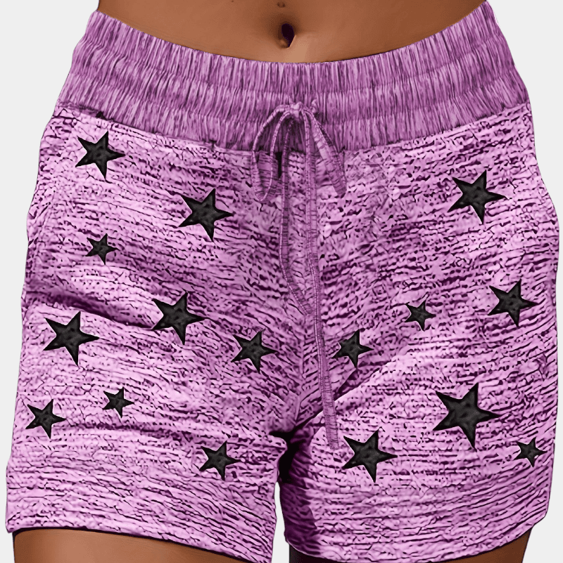 Gleame.-Gleame Short - Dames plus size high-waisted yoga short met ceintuur en zakken