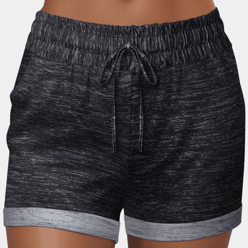 Gleame.-Gleame Short - Dames plus size high-waisted yoga short met ceintuur en zakken
