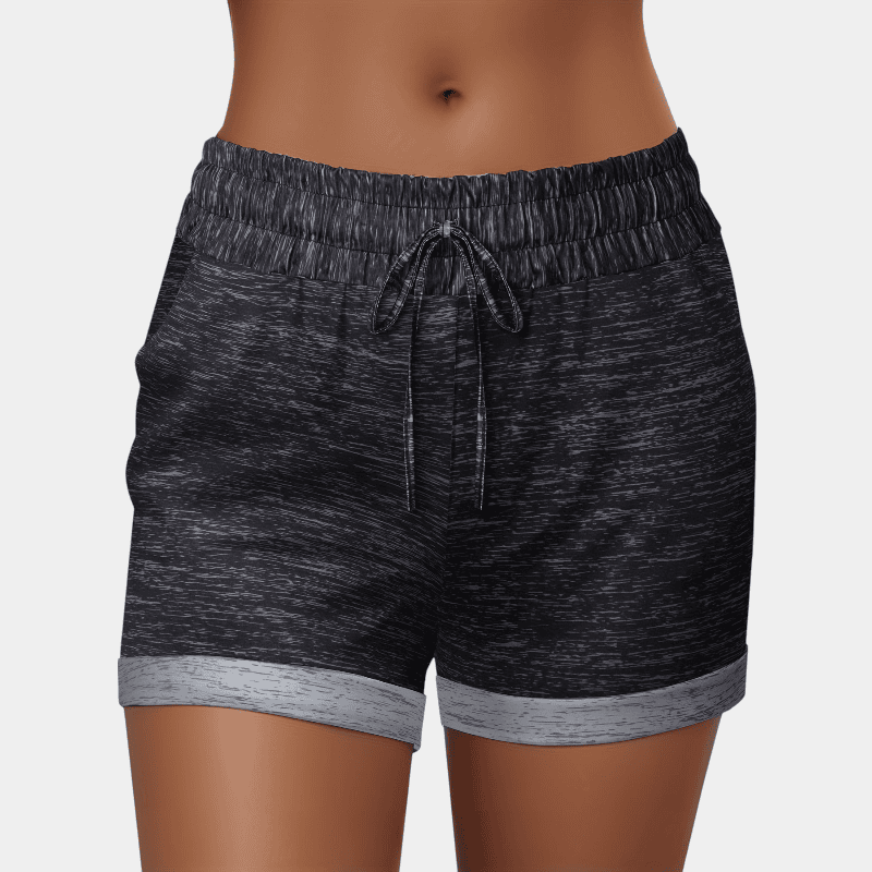 Gleame.-Gleame Short - Dames plus size high-waisted yoga short met ceintuur en zakken