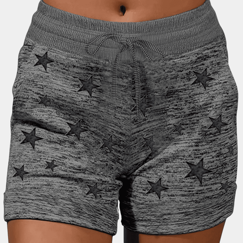 Gleame.-Gleame Short - Dames plus size high-waisted yoga short met ceintuur en zakken