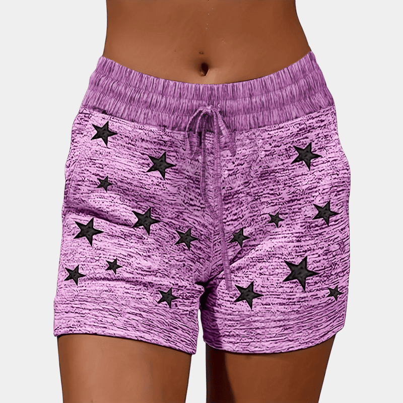 Gleame.-Gleame Short - Dames plus size high-waisted yoga short met ceintuur en zakken