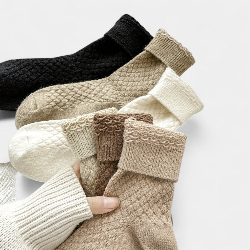 Gleame.-Gleame Sokken - Warme handdoek sokken voor dames met een elegante uitstraling