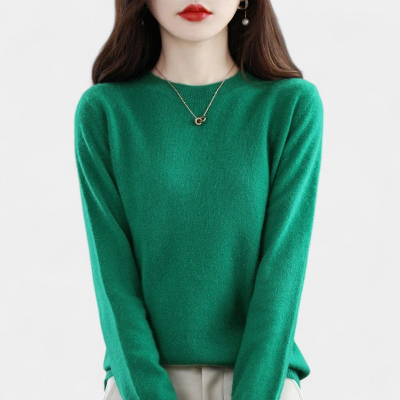 Gleame.-Gleame Trui – Elegante merinowol kasjmier trui met ronde hals en lange mouwen