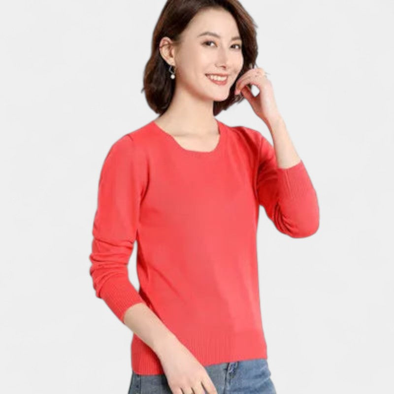 Gleame.-Gleame Trui – Merino wol pullover met ronde hals en lange mouwen
