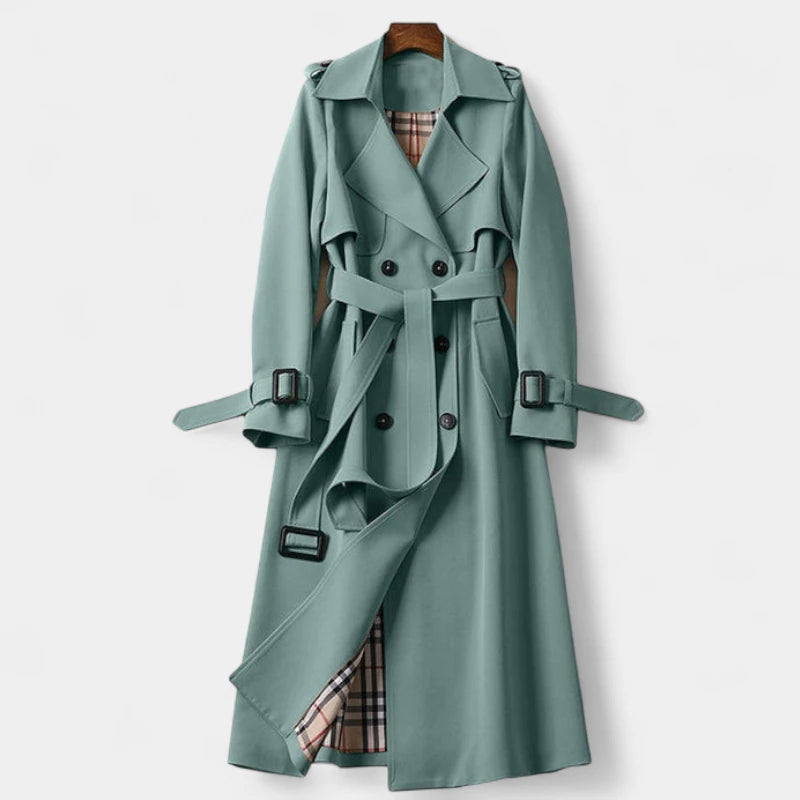 Gleame.-Jassen-Gleame Dames Jas - Klassieke trenchcoat met dubbele knopenrij en ceintuur