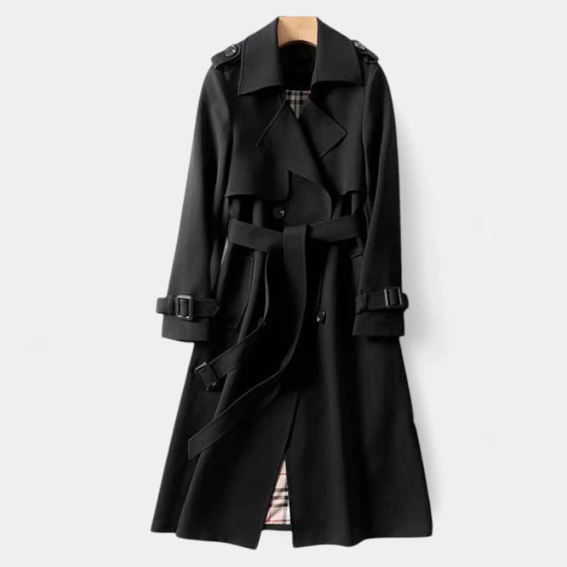 Gleame.-Jassen-Gleame Dames Jas - Klassieke trenchcoat met dubbele knopenrij en ceintuur