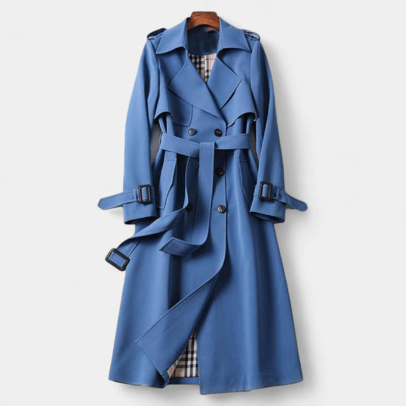Gleame.-Jassen-Gleame Dames Jas - Klassieke trenchcoat met dubbele knopenrij en ceintuur