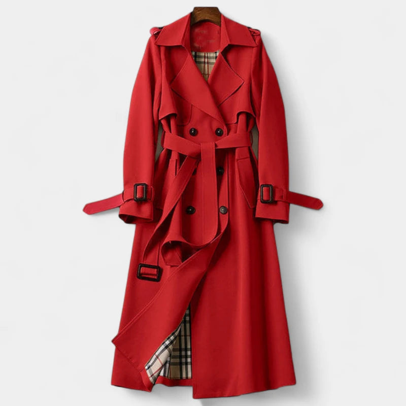Gleame.-Jassen-Gleame Dames Jas - Klassieke trenchcoat met dubbele knopenrij en ceintuur