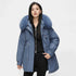 Gleame.-Jassen-Gleame Dames Jas - Oversized parka winterjas met bontkraag en ritssluiting