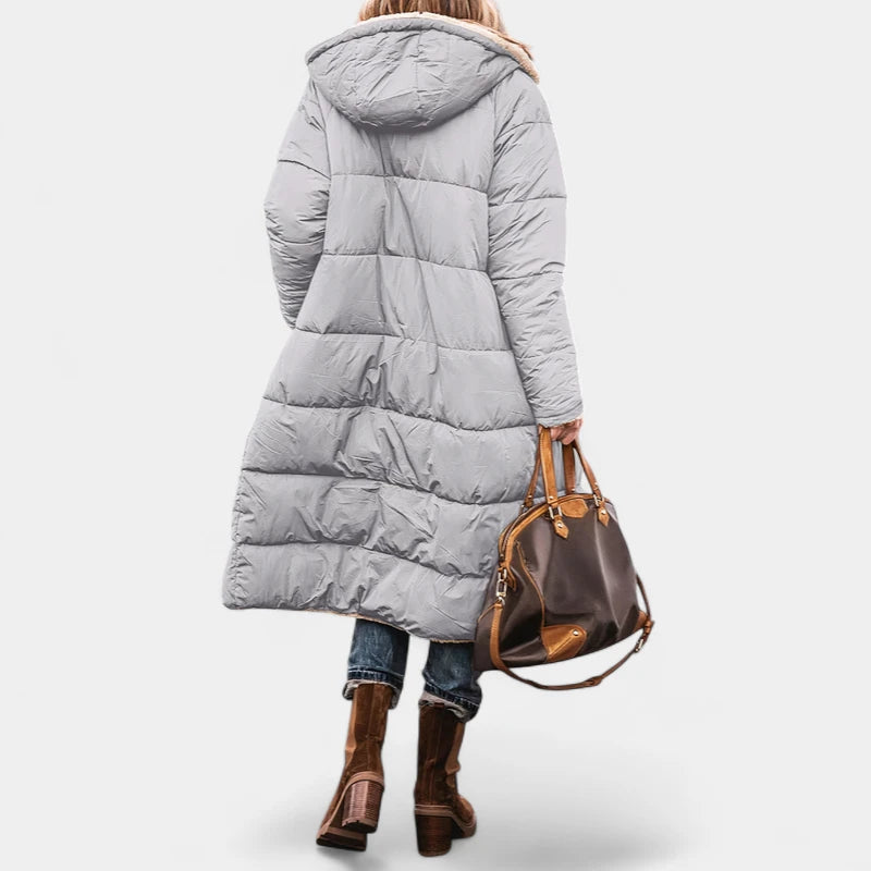 Gleame.-Jassen-Gleame Dames Parka - Omkeerbare dames winterjas met capuchon en zachte voering