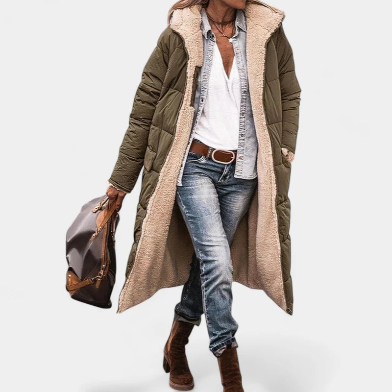 Gleame.-Jassen-Gleame Dames Parka - Omkeerbare dames winterjas met capuchon en zachte voering