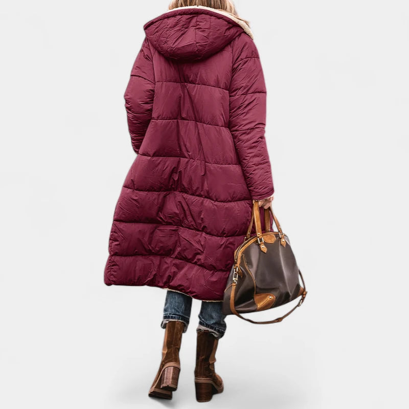 Gleame.-Jassen-Gleame Dames Parka - Omkeerbare dames winterjas met capuchon en zachte voering