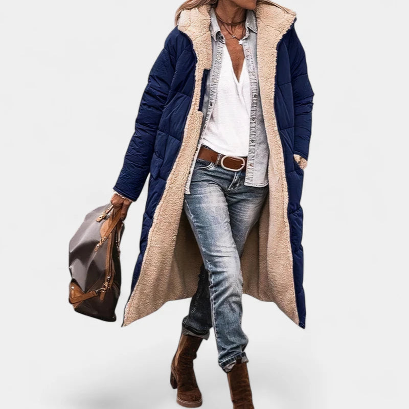 Gleame.-Jassen-Gleame Dames Parka - Omkeerbare dames winterjas met capuchon en zachte voering