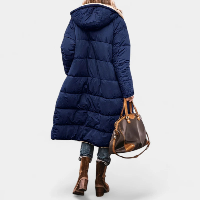 Gleame.-Jassen-Gleame Dames Parka - Omkeerbare dames winterjas met capuchon en zachte voering