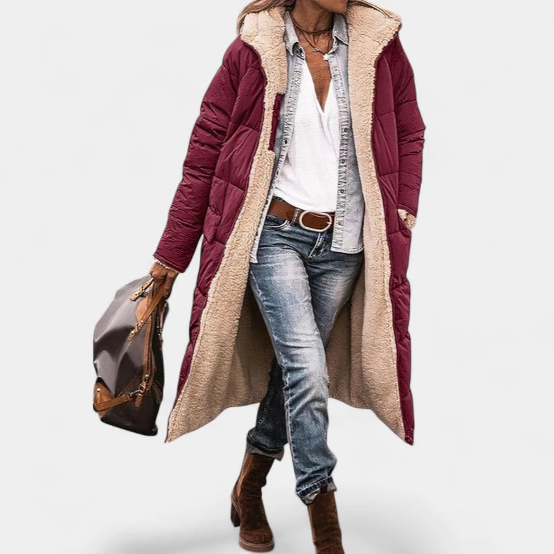 Gleame.-Jassen-Gleame Dames Parka - Omkeerbare dames winterjas met capuchon en zachte voering