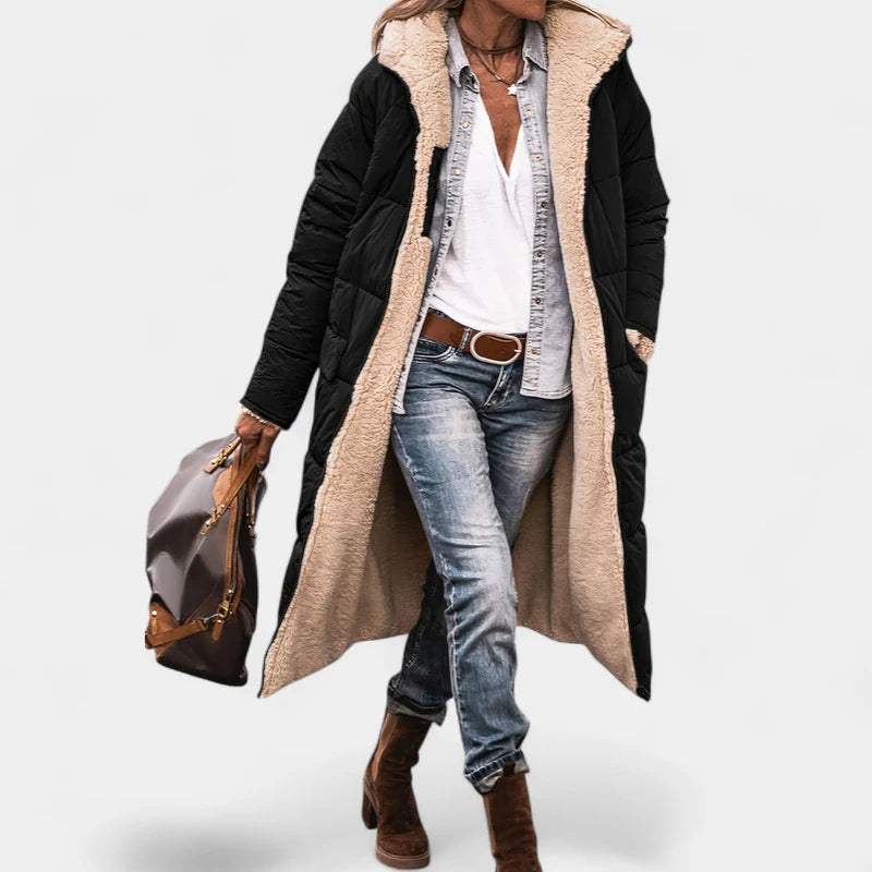 Gleame.-Jassen-Gleame Dames Parka - Omkeerbare dames winterjas met capuchon en zachte voering