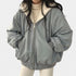 Gleame.-Jassen-Gleame Damesjas - Oversized damesjas met ritssluiting en zachte voering