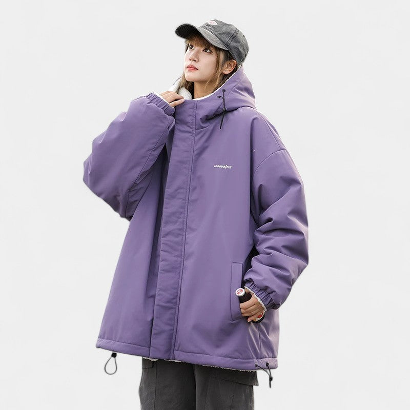 Gleame.-Jassen-Gleame Damesjas - Oversized damesjas met capuchon en ritssluiting