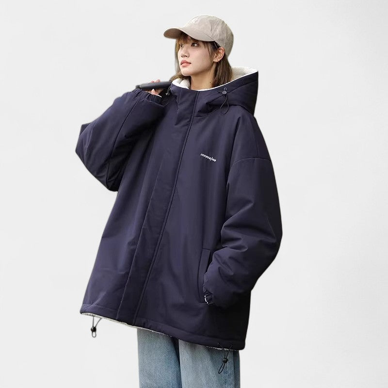 Gleame.-Jassen-Gleame Damesjas - Oversized damesjas met capuchon en ritssluiting