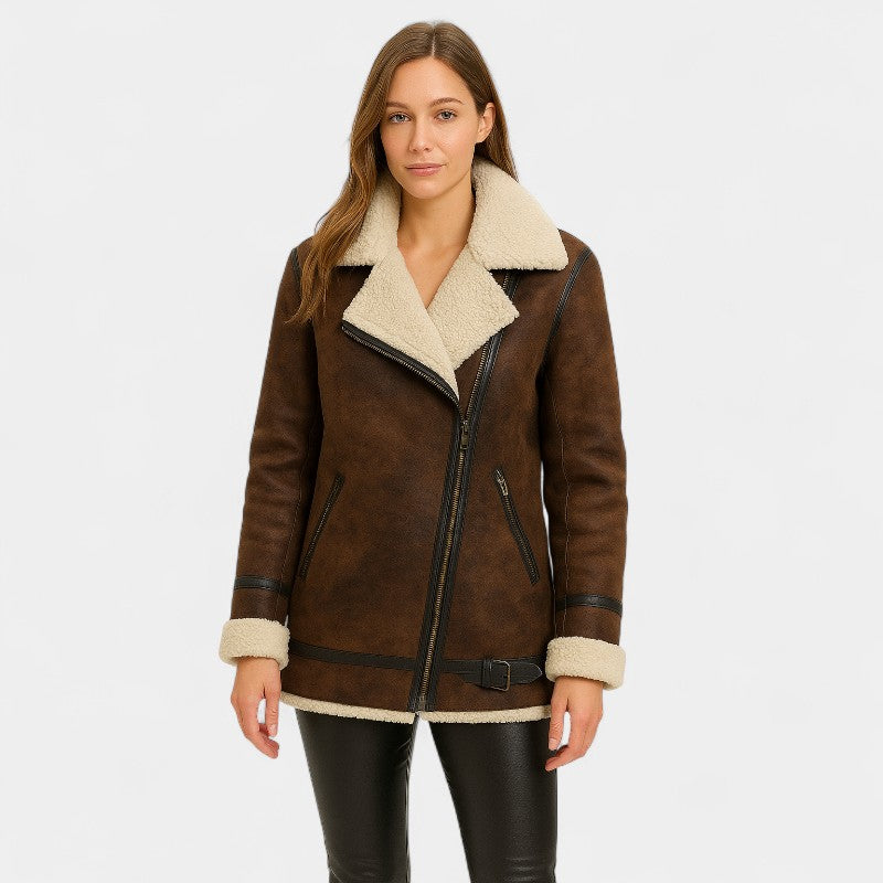 Gleame.-Jassen-Gleame Damesjas - Stijlvolle damesjas met zachte kraag en voering