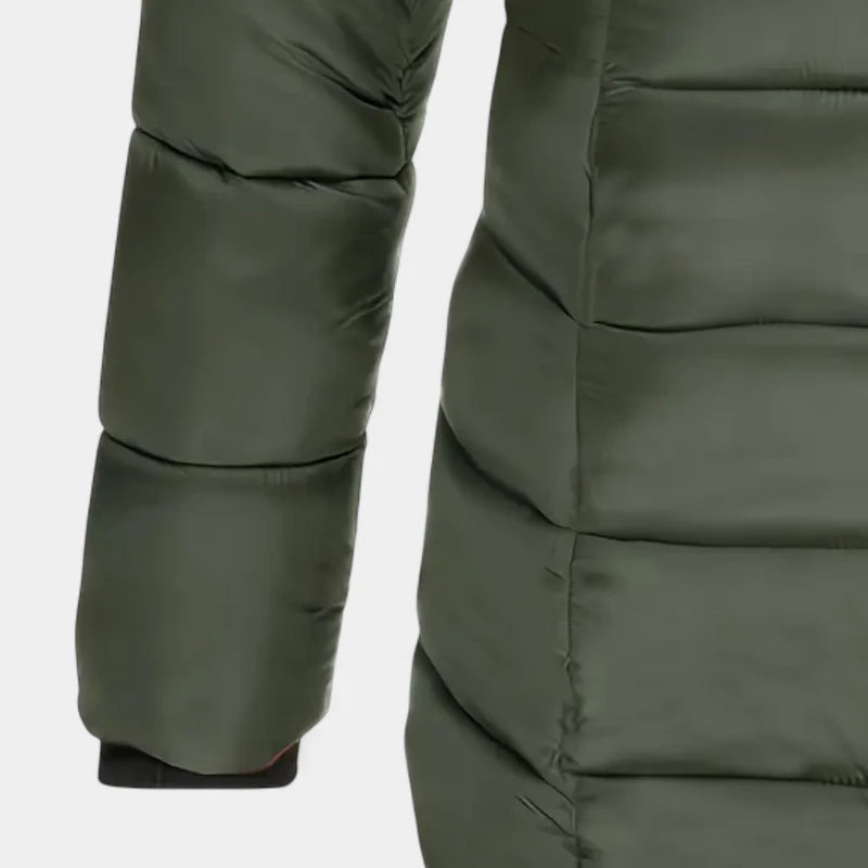 Gleame.-Jassen-Gleame Damesjas - Waterdichte halflange gewatteerde jas met capuchon