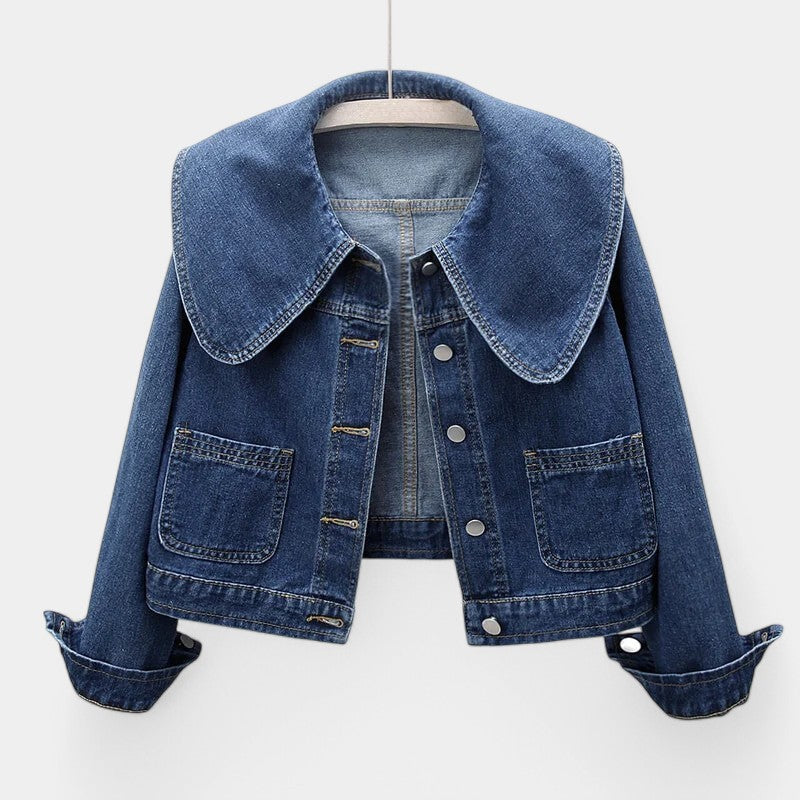 Gleame.-Jassen-Gleame Denimjack - Casual dames denim jacket met lange mouwen