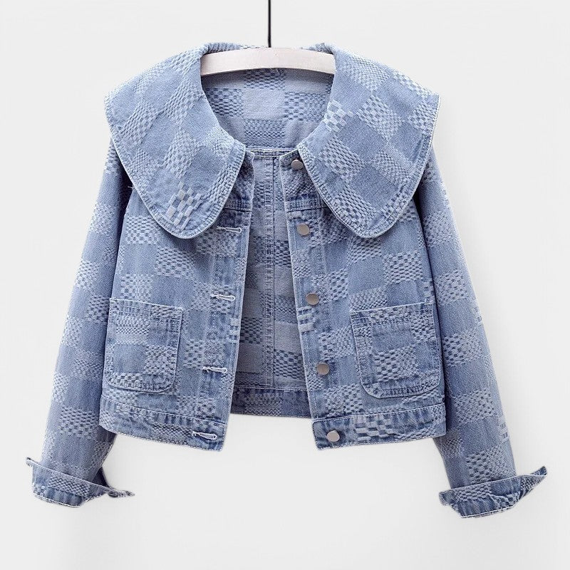 Gleame.-Jassen-Gleame Denimjack - Casual dames denim jacket met lange mouwen