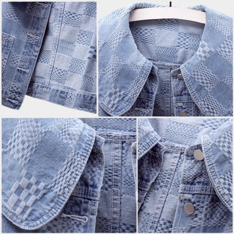Gleame.-Jassen-Gleame Denimjack - Casual dames denim jacket met lange mouwen