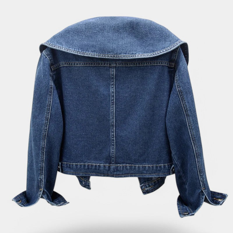 Gleame.-Jassen-Gleame Denimjack - Casual dames denim jacket met lange mouwen